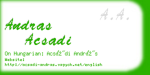 andras acsadi business card